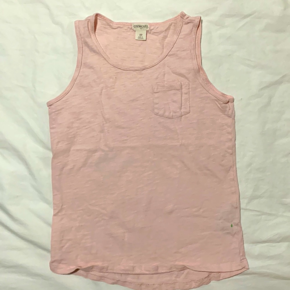 Crewcuts pink tank size 10